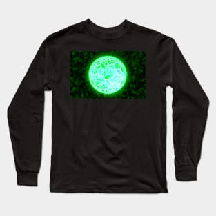 Exploding Sun - Green Long Sleeve T-Shirt